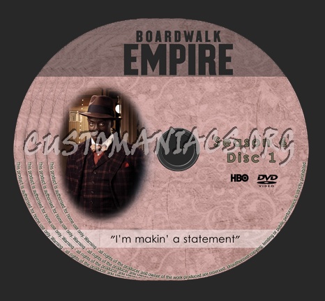 Boardwalk Empire Season 4 dvd label