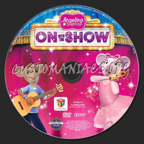 Angelina Ballerina: On With the Show dvd label