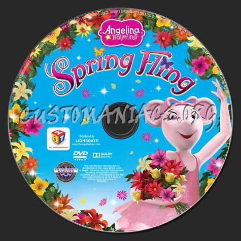 Angelina Ballerina: Spring Fling dvd label