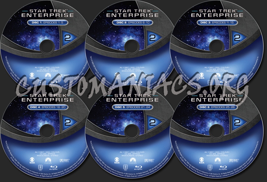 Star Trek Enterprise Season 2 blu-ray label