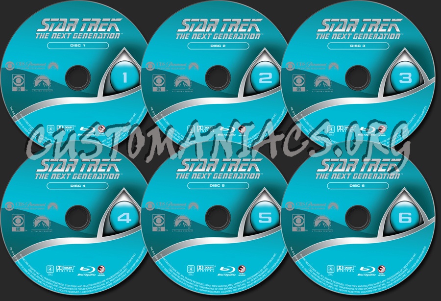 Star Trek The Next Generation Season 6 blu-ray label