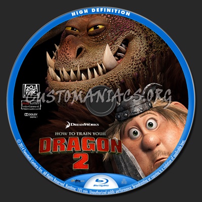 How to Train Your Dragon 2 blu-ray label