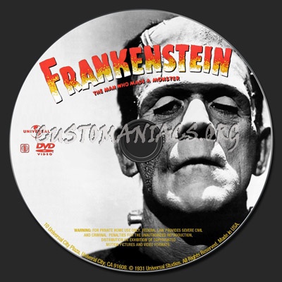 Frankenstein 1931 dvd label