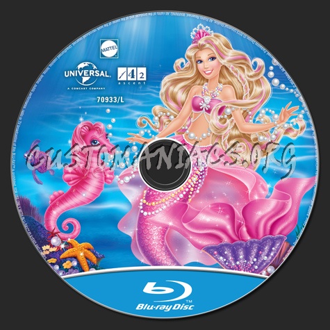 Barbie The Pearl Princess blu-ray label