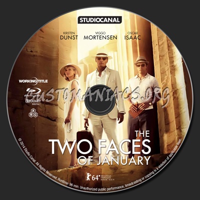 The Two Faces of January blu-ray label