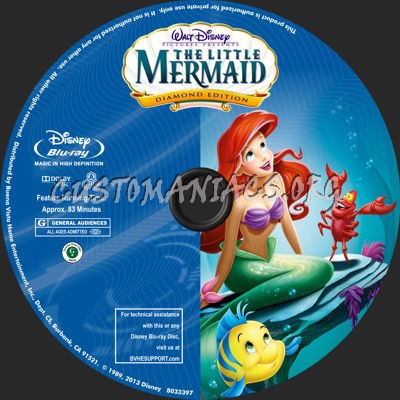 The Little Mermaid (1989) blu-ray label