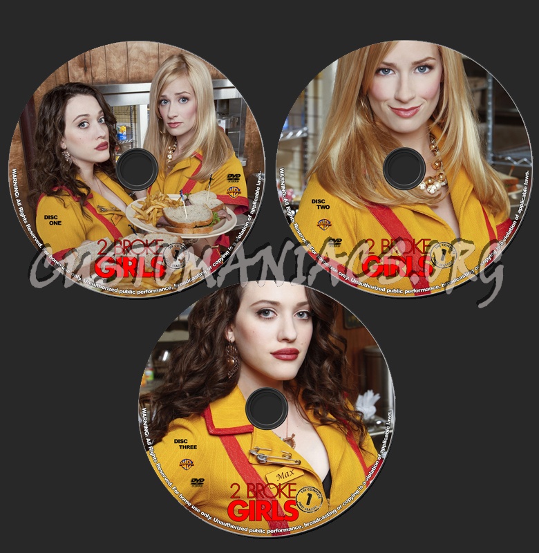 2 Broke Girls - Season 1 dvd label