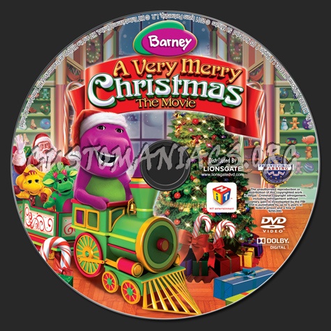 Barney A Very Merry Christmas The Movie dvd label
