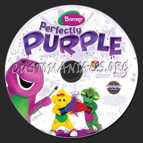 Barney Perfectly Purple dvd label