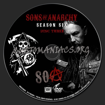 Sons Of Anarchy: Season 6 dvd label