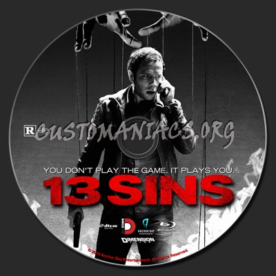 13 Sins blu-ray label