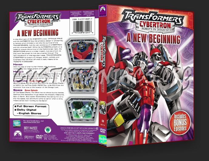 Transformers Cybertron A New Beginning dvd cover