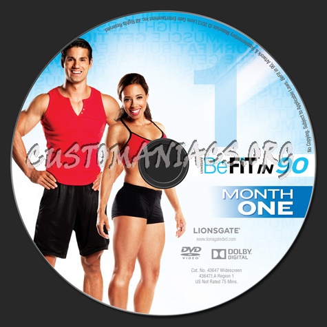 Be Fit in 90 Month One dvd label