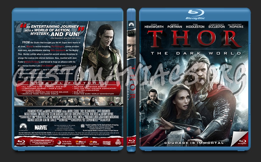 Thor the Dark World blu-ray cover