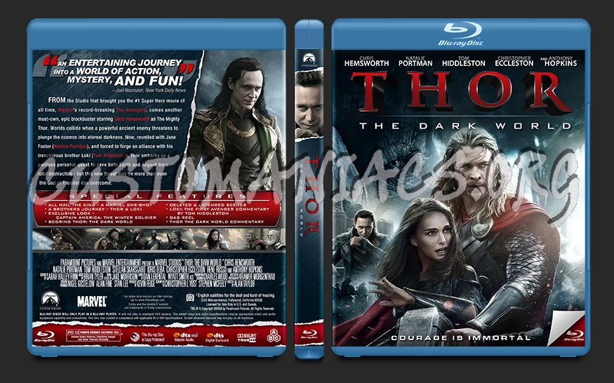 Thor the Dark World blu-ray cover