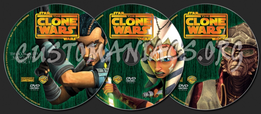 Star Wars: The Clone Wars: Season 5 dvd label