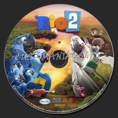 Rio 2 blu-ray label