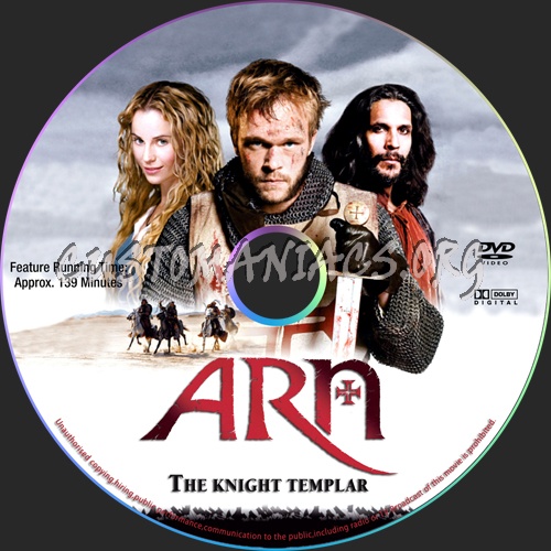 Arn:The Knight Templar dvd label