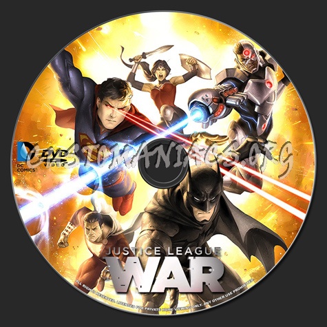 Justice League:War dvd label