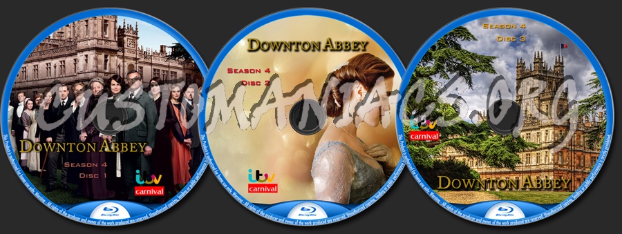 Downton Abbey Season 4 blu-ray label