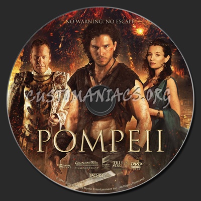 Pompeii (2014) dvd label