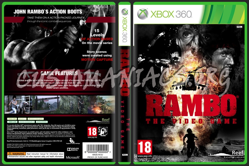 Rambo the video game dvd cover
