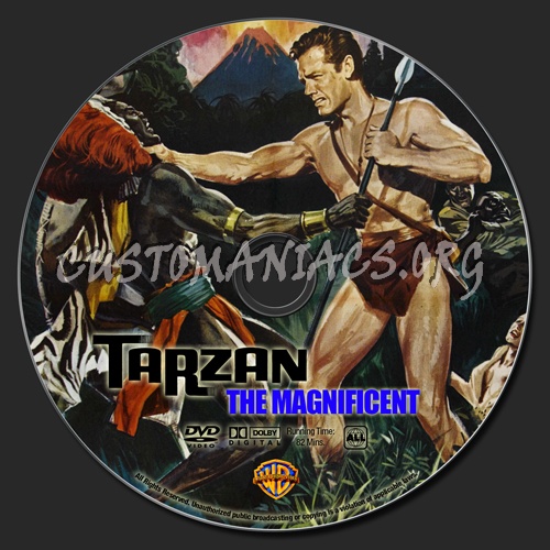 Tarzan The Magnificent dvd label