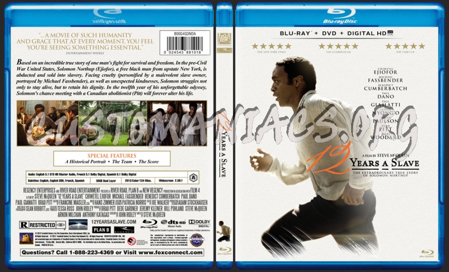 12 Years a Slave blu-ray cover