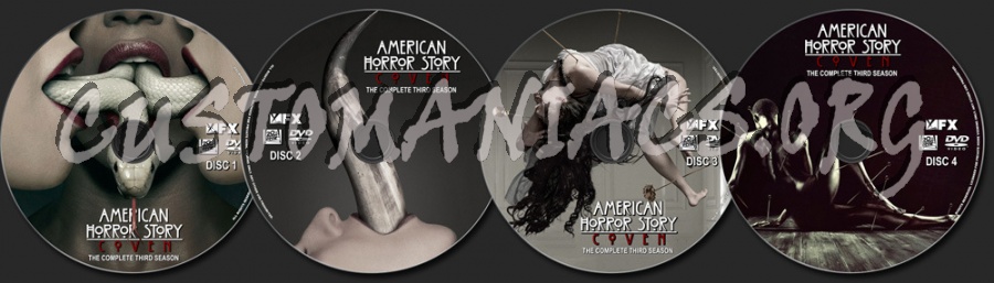 American Horror Story: Coven Season 3 dvd label