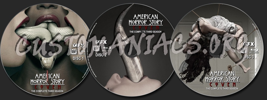 American Horror Story: Coven Season 3 blu-ray label