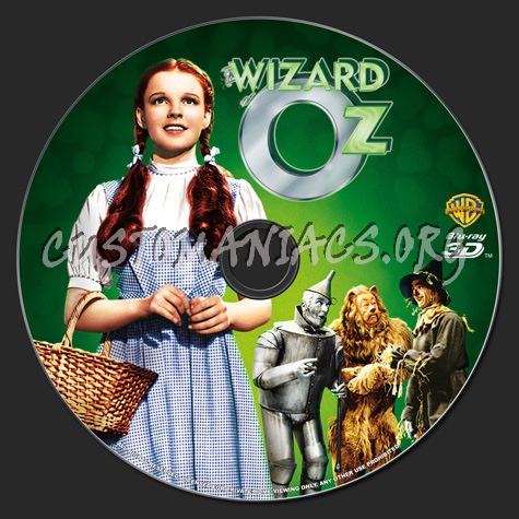 The Wizard of Oz 3D blu-ray label