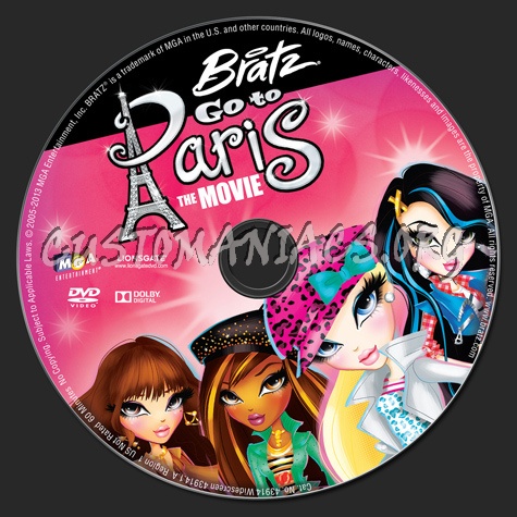 Bratz Go To Paris The Movie dvd label