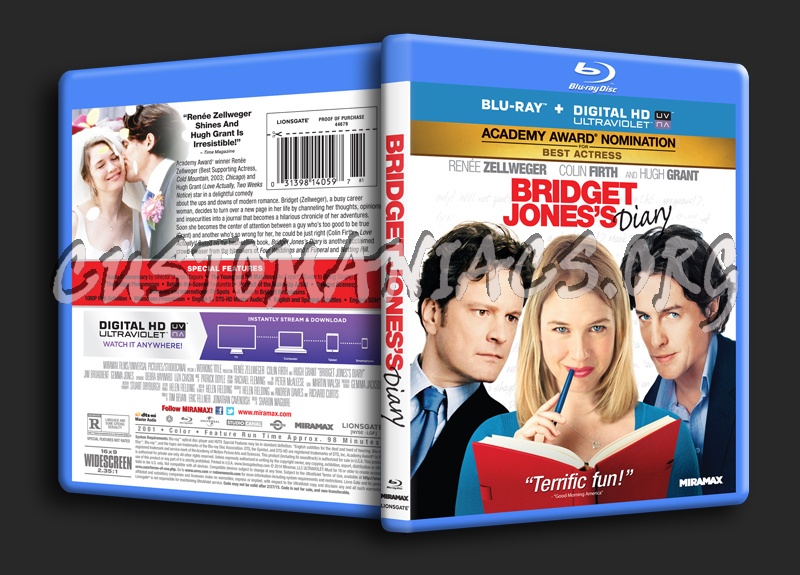 Bridget Jones's Diary blu-ray cover