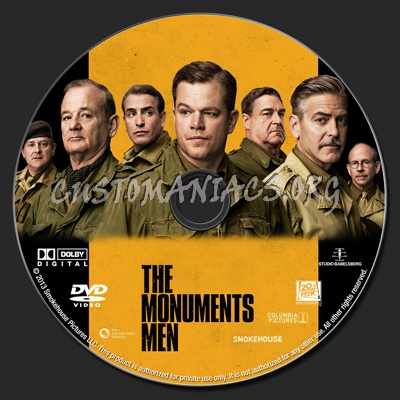 The Monuments Men dvd label