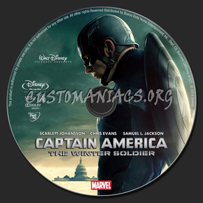 Captain America: The Winter Soldier blu-ray label