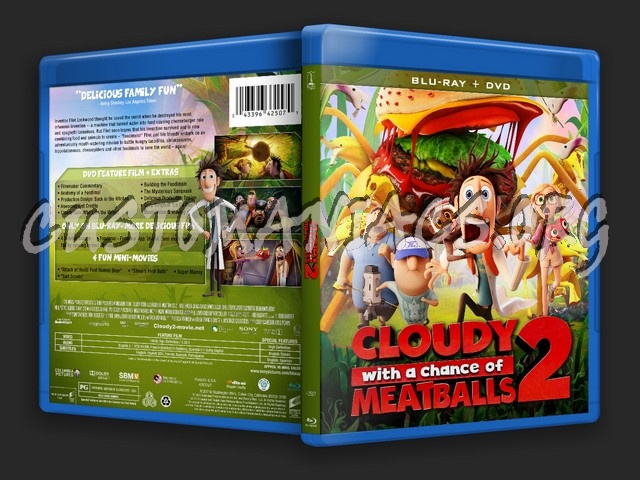Cloudy With a Chance of Meatballs 2 blu-ray cover