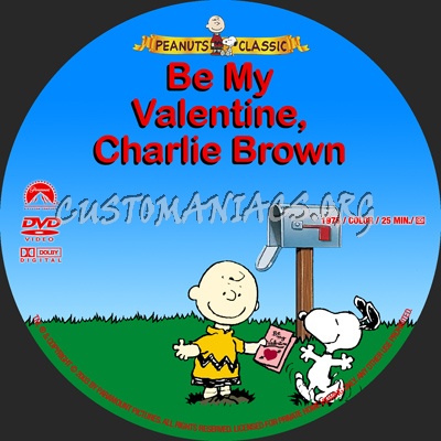 Be My Valentine, Charlie Brown dvd label