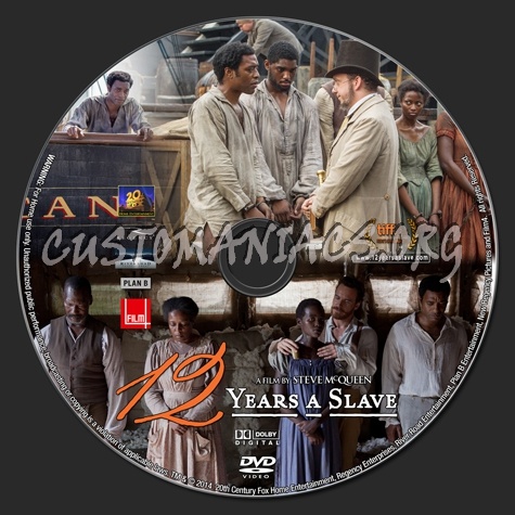 12 Years A Slave (2014) dvd label