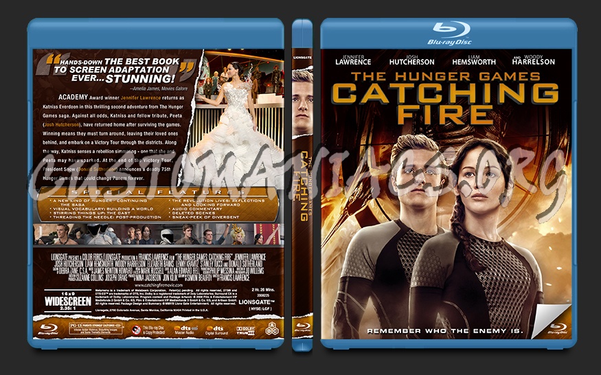 The Hunger Games: Catching Fire blu-ray cover