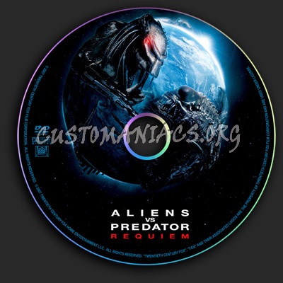 Aliens vs Predotor 2 - Requiem dvd label