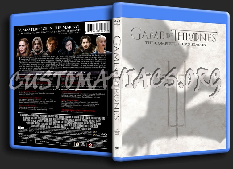 Game of Thrones Season 3 blu-ray cover