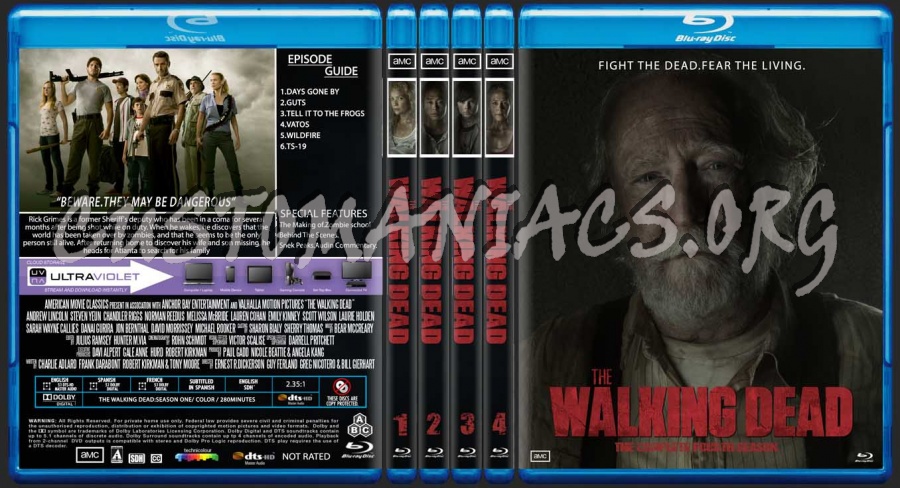 The Walking Dead 1-4 blu-ray cover