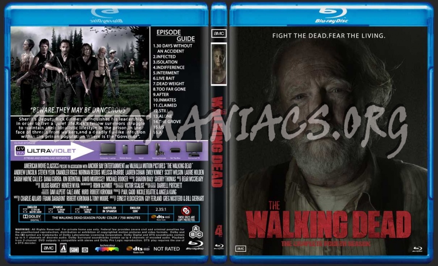 The Walking Dead 1-4 blu-ray cover