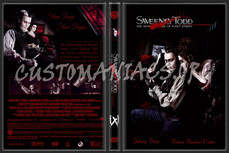 Sweeney Todd: The Demon Barber of Fleet Street dvd cover