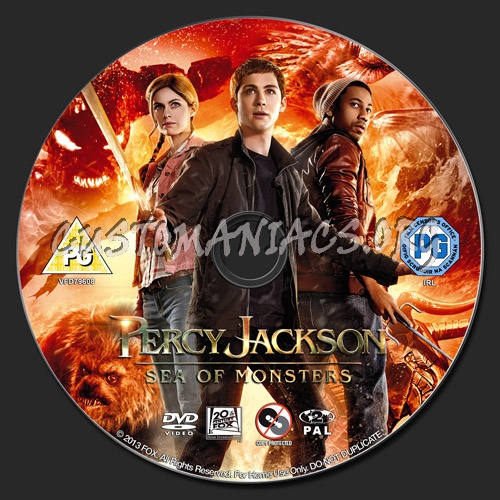Percy Jackson Sea of Monsters dvd label