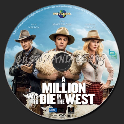 A Million Ways to Die in the West dvd label