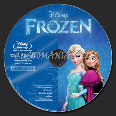 Frozen blu-ray label