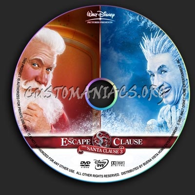 Santa Claus 3 dvd label