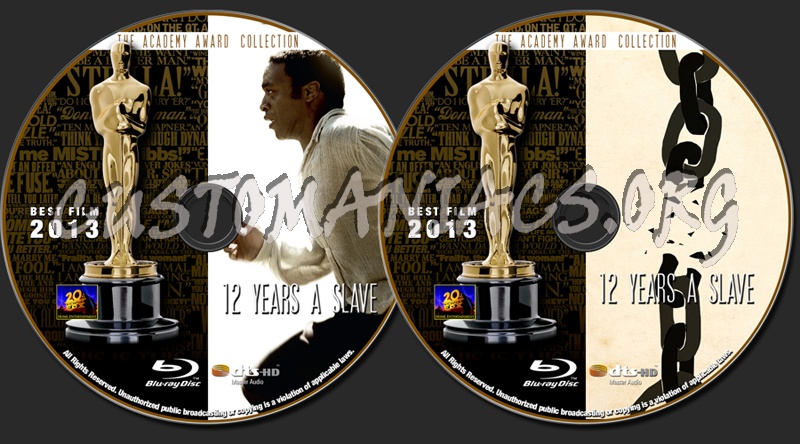 Academy Awards Collection - 12 Years A Slave blu-ray label