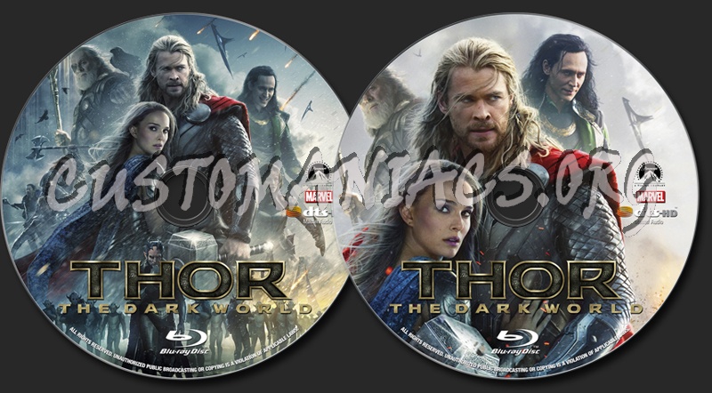 Thor: The Dark World blu-ray label